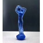 Art Deco - Glass figurine “Girl with a Jug,” designed by J. Inwald - 1930s