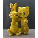 Iconic toys from the communist era in Poland—BIG BEAR and ZYZOLEK the BUNNY—the 1970s