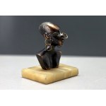 Figurine—bronze sculpture—bust of an African woman—1960s