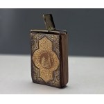 Collectible leather cigarette case with a flip-top mechanism - Vintage from the 1960s