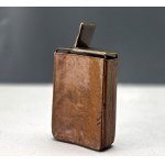 Collectible leather cigarette case with a flip-top mechanism - Vintage from the 1960s