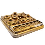 Varsaviana - A unique set of brass pharmacy weights - Hermann Steinbuch (F. A. Wolff & Söhne) - Vienna / Budapest / Warsaw - turn of the 19th and 20th centuries