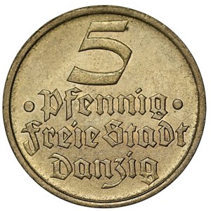 Ville libre de Gdańsk, 5 pfennigs, 1932
