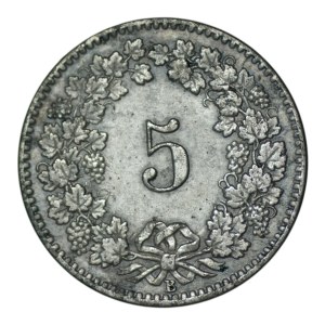 Switzerland, 5 rappen, 1873
