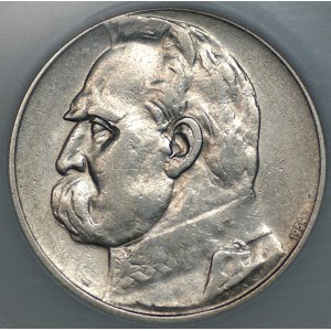 5 zlotych, 1934, Piłsudski Strzelecki, PCG MS 65