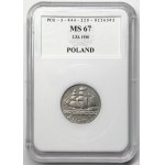 2 zlote 1936, Sailing Ship, PCG MS 67