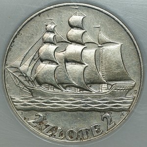 2 zlotys 1936, Voilier, PCG MS 67