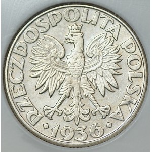 2 zlotys 1936, Voilier, PCG MS 67