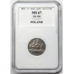 2 zlotys 1936, Voilier, PCG MS 67