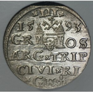 Sigismund III. Wasa, Trojak 1593, Riga, GCN MS 63