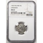 Zygmunt III Waza, Trojak 1592, Wilno - NGC MS 63