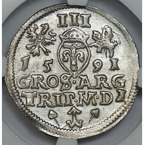 Sigismund III Vasa, 1591 Trojak, Vilnius - NGC MS 62