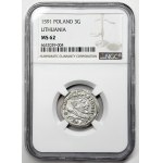 Sigismund III Vasa, 1591 Trojak, Vilnius - NGC MS 62