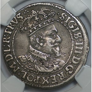 Sigismund III Vasa, 1621, Gdańsk, NGC XF details