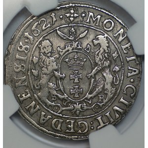 Sigismund III Vasa, 1621, Gdańsk, NGC XF details
