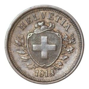 Suisse, 1 rappen, 1913