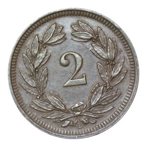 Švýcarsko, 2 rappen, 1897