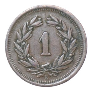 Suisse, 1 rappen, 1908