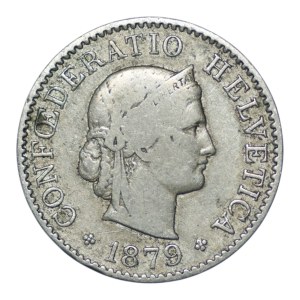 Švýcarsko, 5 rappenů, 1879