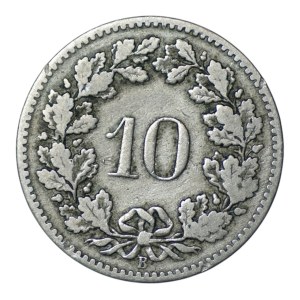Suisse, 10 rappen 1882