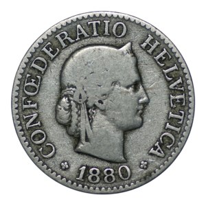 Szwajcaria, 10 rappen 1880