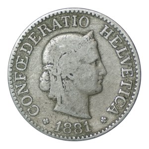 Szwajcaria, 10 rappen 1881