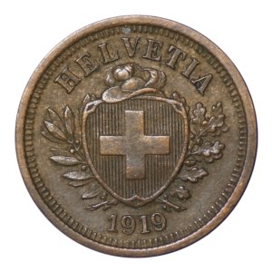 Švýcarsko, 1 rappen, 1919