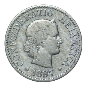 Switzerland, 10 rappen, 1897