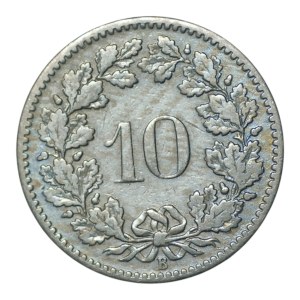 Switzerland, 10 rappen, 1897