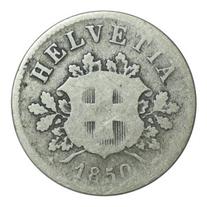 Switzerland, 10 rappen, 1850