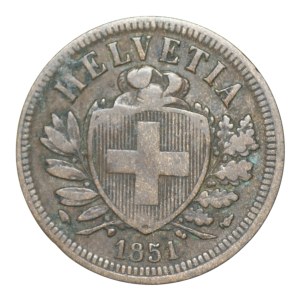 Szwajcaria, 2 rappen 1851