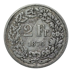 Switzerland, 2 francs, 1874