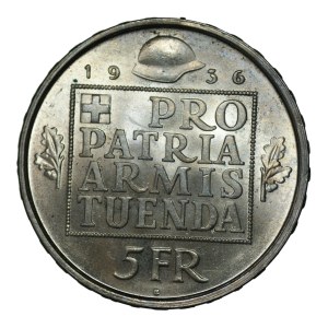 Switzerland, 5 francs, 1936