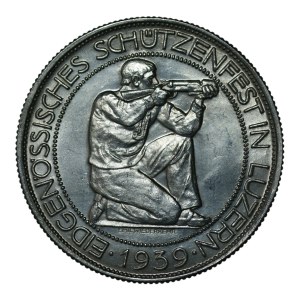 Szwajcaria, 5 franków 1939 - Festiwal strzelecki Luzern