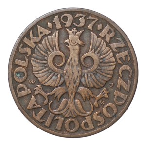 Deuxième République polonaise, 5 groszy, 1937