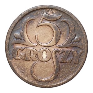 Deuxième République de Pologne, 5 groszy, 1928