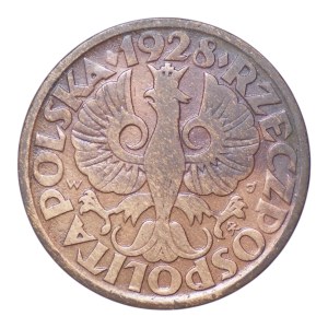 Deuxième République de Pologne, 5 groszy, 1928