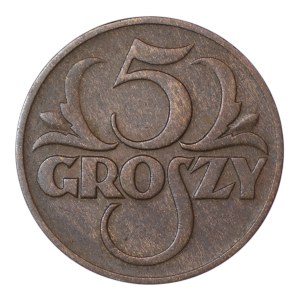 Deuxième République polonaise, 5 groszy, 1935