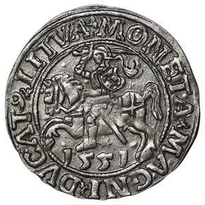Zygmunt II August, Półgrosz 1551, Wilno - LI/LITVA