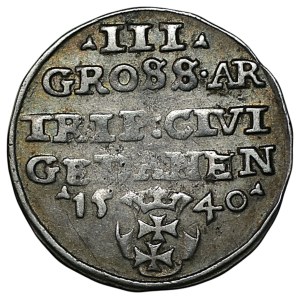 Zygmunt I Stary, Trojak 1540, Gdańsk