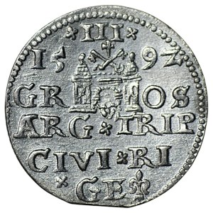 Sigismund III Vasa, Trojak 1592, Riga