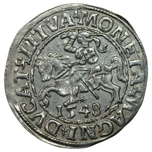Sigismund II Augustus, Half-Groschen, 1548, Vilnius - LI/LITVA