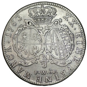 Fryderyk Krystian, 2/3 thaler (gulden) 1763 FWôF, Dresden