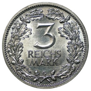 Niemcy, Republika Weimarska, 3 marki 1931 G