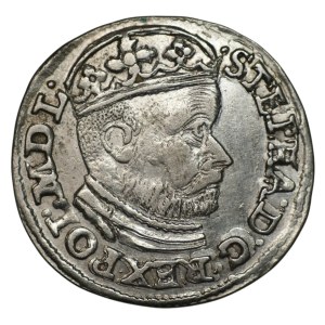 Stefan Batory, Trojak 1585, Olkusz - N-H