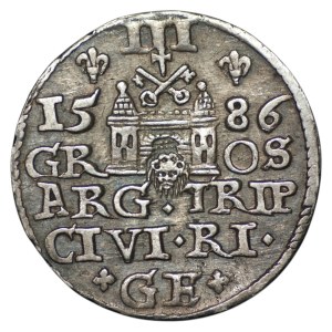 Stefan Batory, Trojak 1586, Ryga