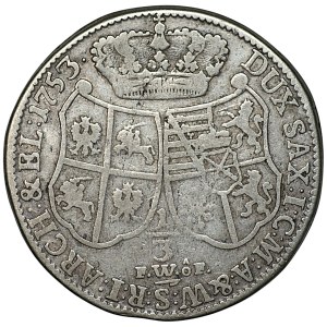 August III. von Sachsen, 1/3 Taler, 1753