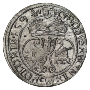 Sigismund III. Wasa, Groschen 1594, Olkusz – SELTEN