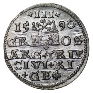 Zygmunt III. Vasa, Trojak 1590, Riga