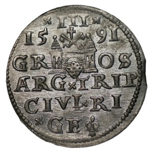 Zygmunt III Waza, Trojak 1591, Ryga
